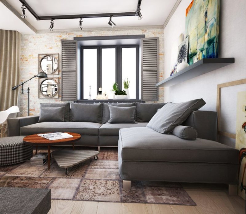 Conception d'un salon moderne avec cheminée