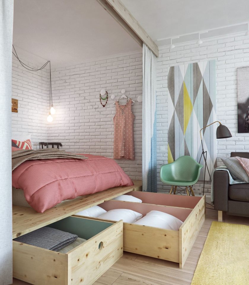 Appartement-design-chambre de 45 m²