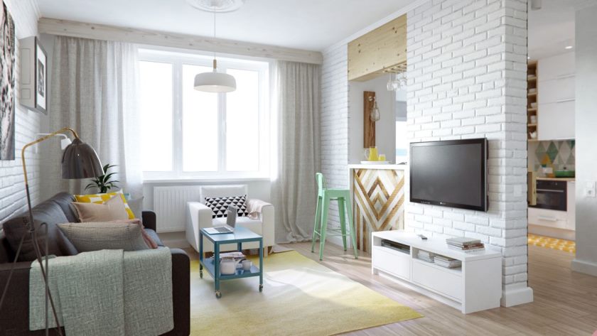45 mètres carrés-appartement-design-living
