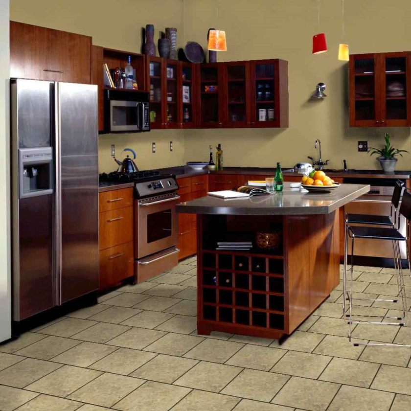 brique-cuisine-carrelage-parquet-idée-de-cuisine-dans-les-maisons-cuisine-avec-des-meubles-bruns-stratifiés