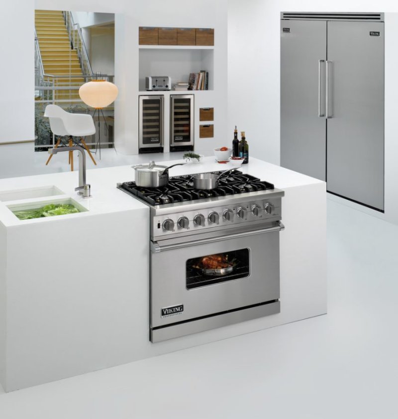 élégant-viking-four-technique-los-angeles-cuisine-moderne-image-idées-avec-électroménagers-électroménagers