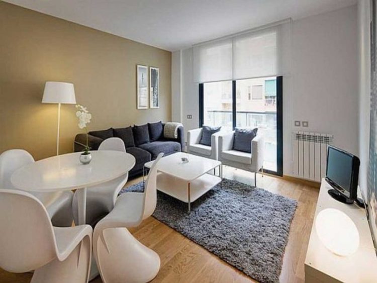 studio-design-intérieur-moderne-pour-petit-salon-appartements-idées-avec-élégant-blanc-carré-table-à-manger-design-et-adorable-gris-plume-tapis-id