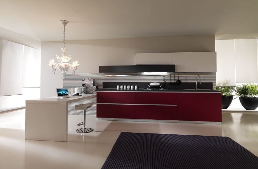 cuisine-moderne-calme-avec-meubles-rouges-et-blancs-cuisine-de-luxe-rouge