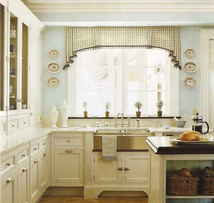 pays-blanc-cuisine-intérieur-ensemble-avec-acier-inoxydable-ferme-évier-aussi-noir-plaid-cuisine-café-rideau