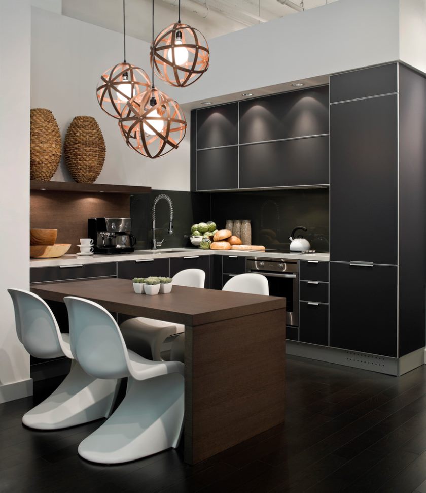 armoires-de-cuisine-au-plafond-modernes-avec-gris
