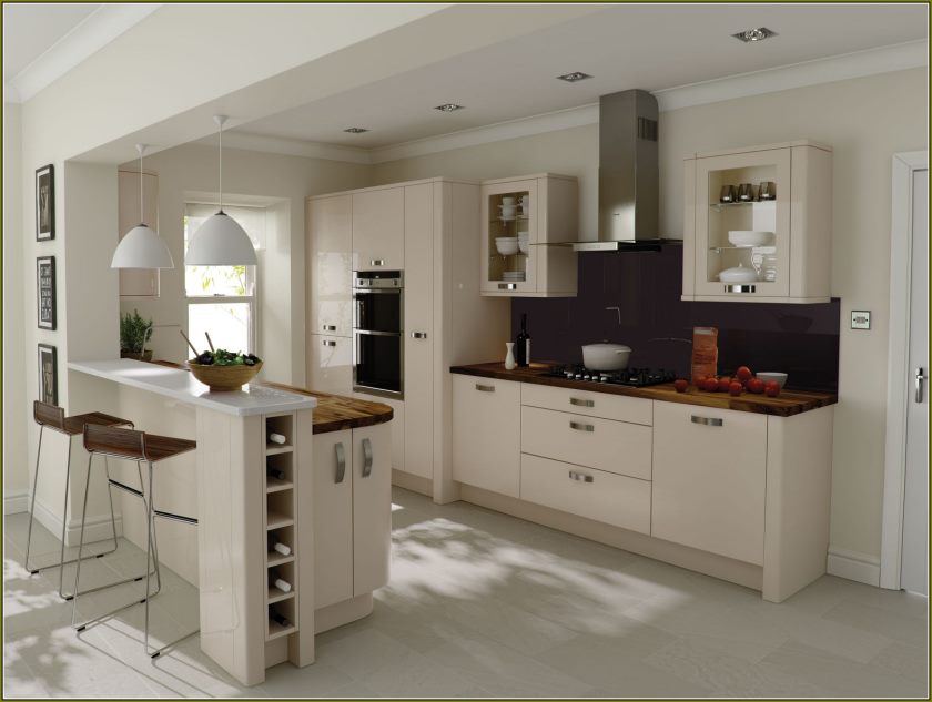 armoires de cuisine beige-moderne