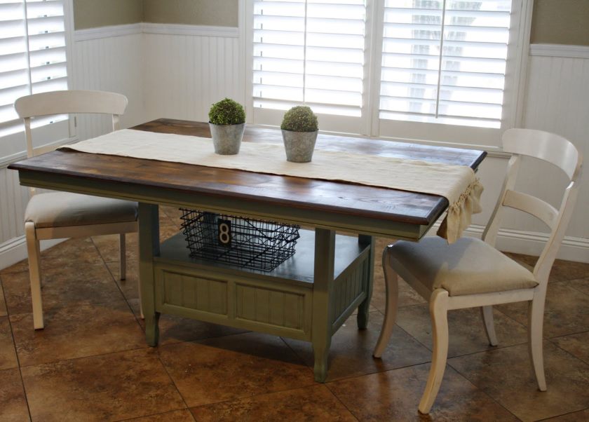 table de cuisine en bois rustique