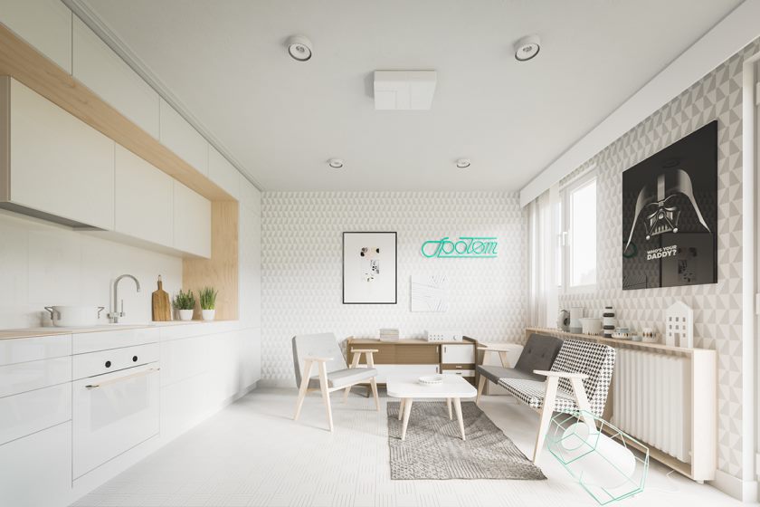 petit appartement blanc