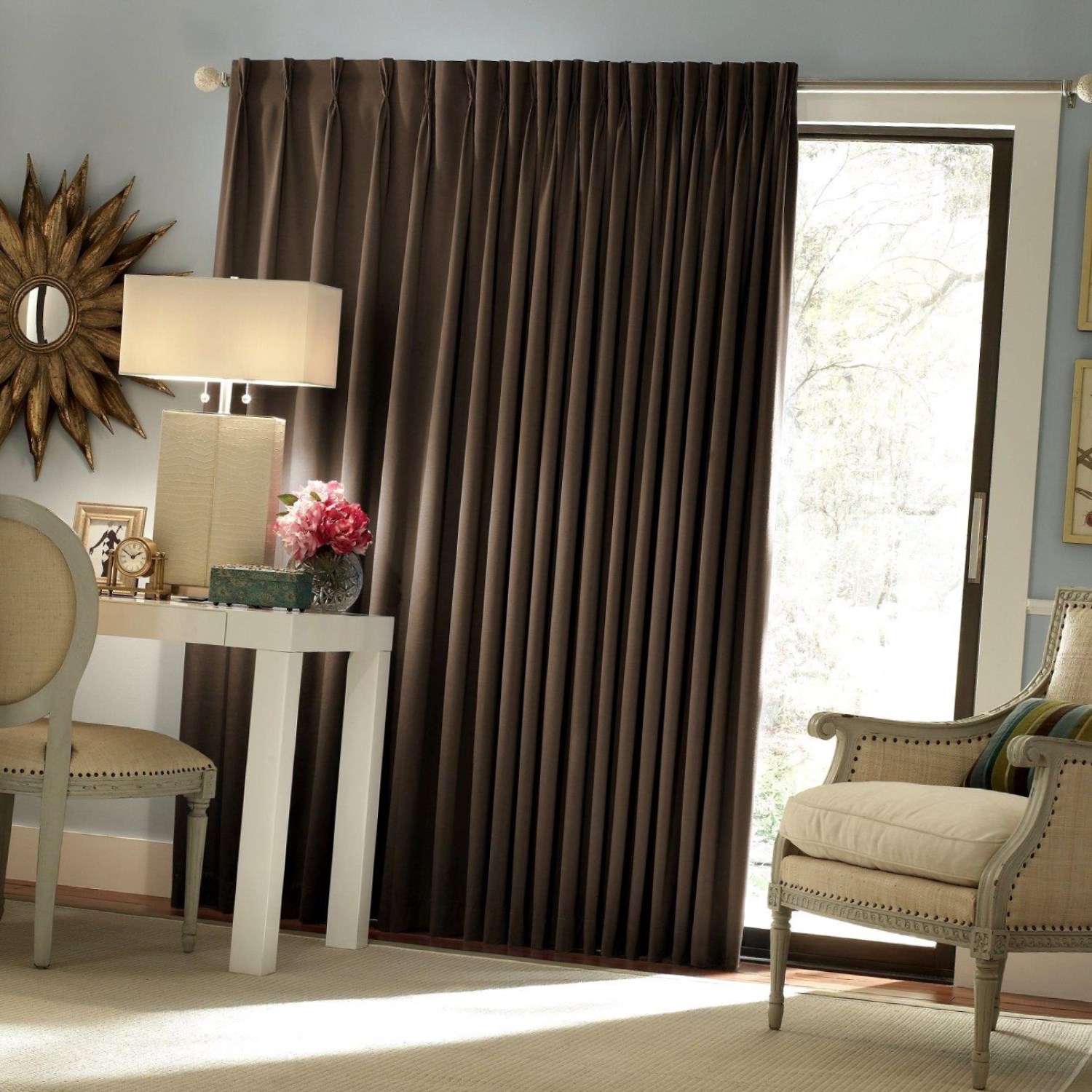 Rideaux marron