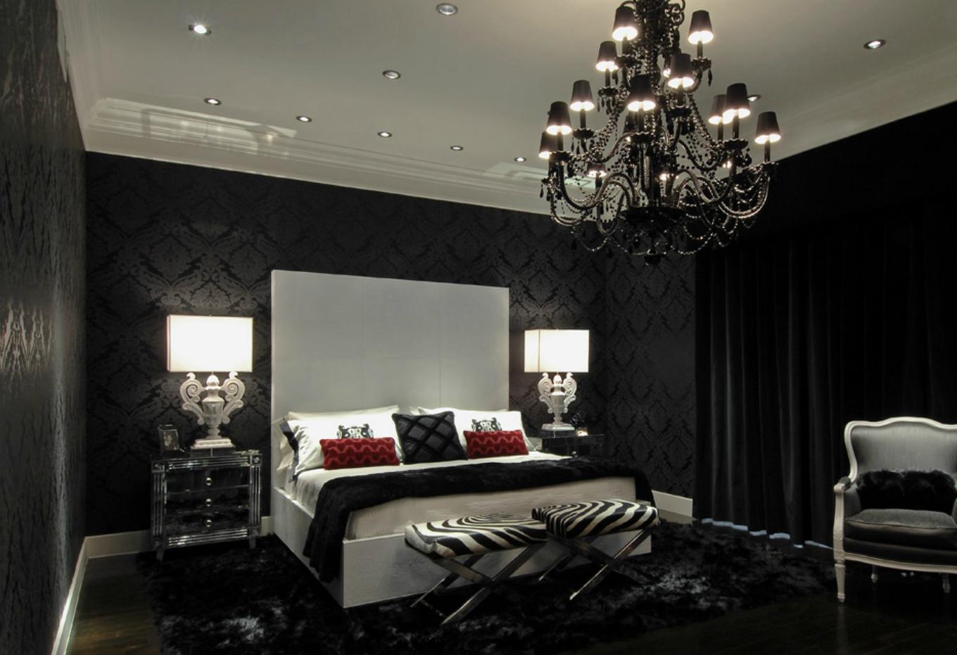 noir-magnifique-gothique-chambre-idées
