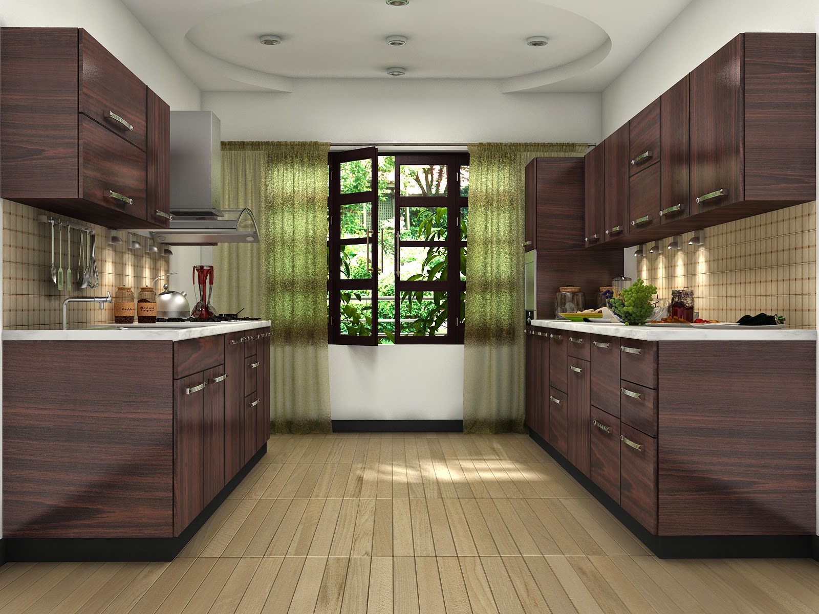 cuisine-modulaire de couleur marron