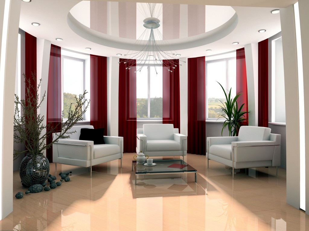 chaises-rideaux-rouge-blanc-sol-céramique