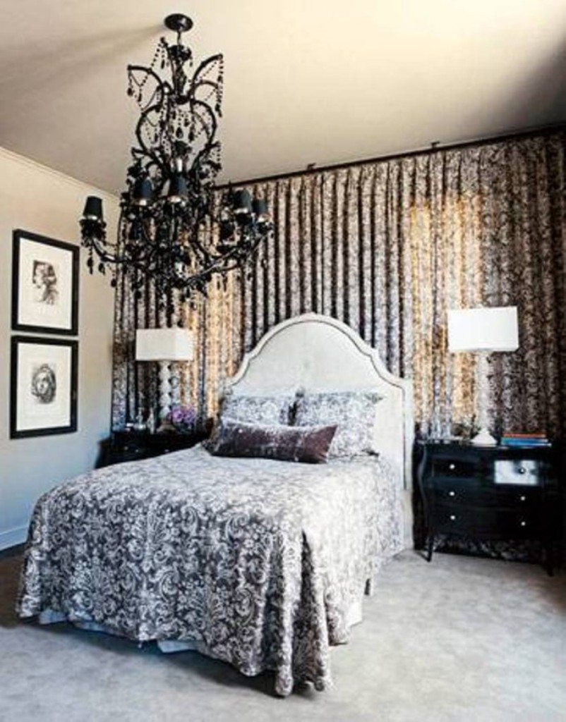 excellent-lustre-en-cristal-noir-eclairage-pour-des-idées-de-chambre-traditionnelles-utilisant-des-abat-jour-de-table-blancs-contemporains
