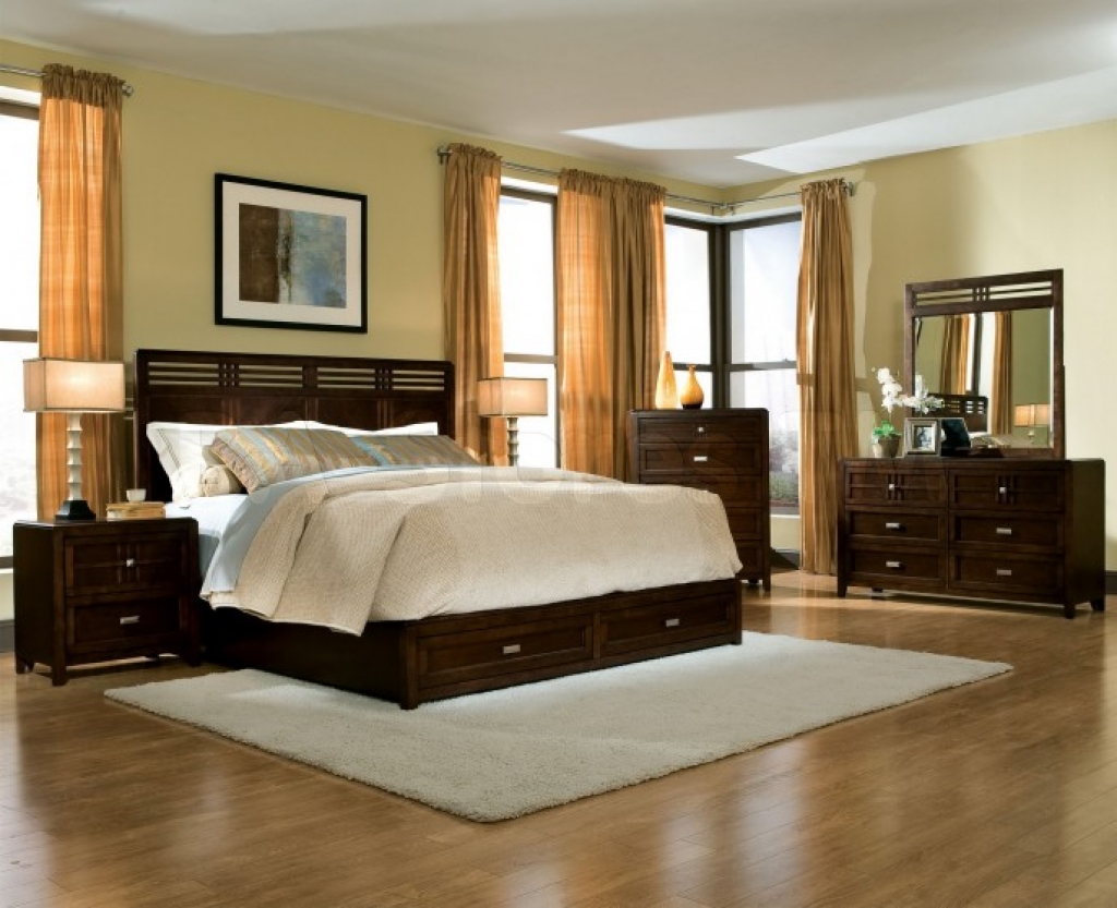 fantaisie-pas cher-king-size-ensembles-de-chambre-et-brun-rideaux-avec-parquet-stratifié