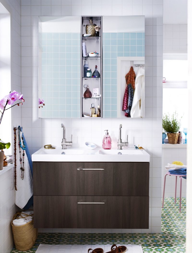 ikea-salle de bain-miroir-rangement