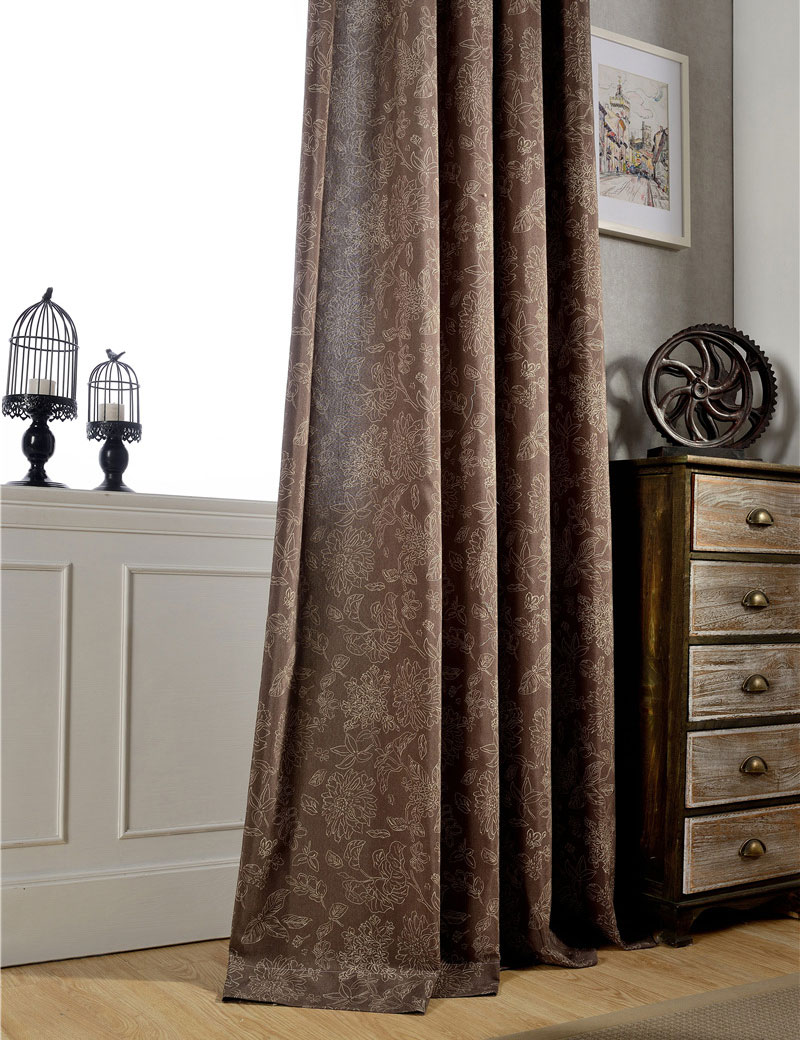 Rideaux marron