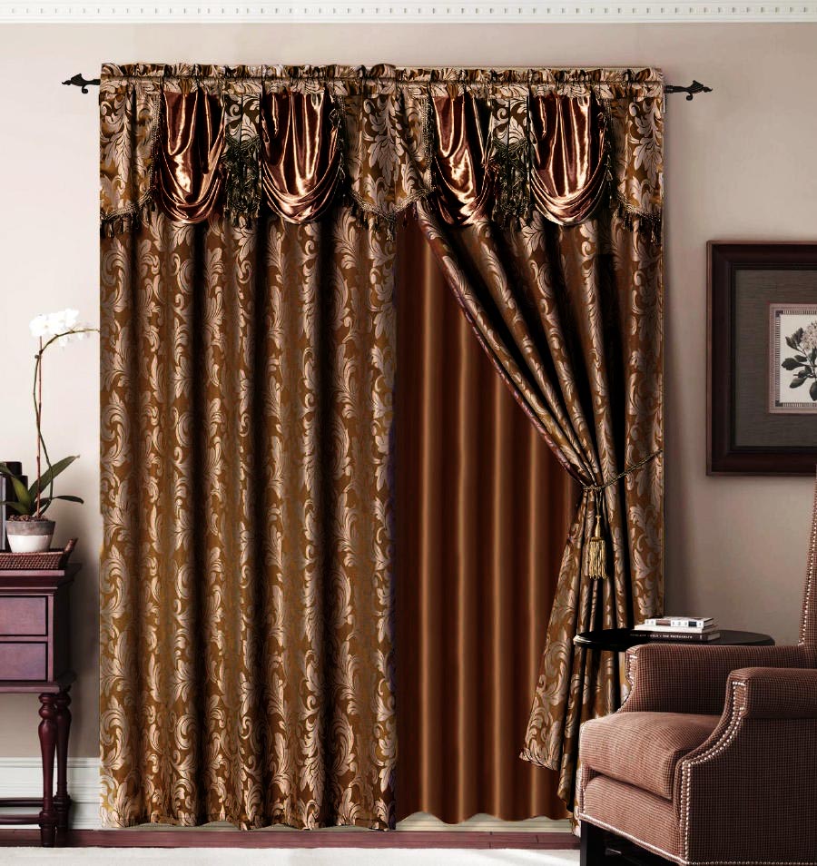 Rideaux marron