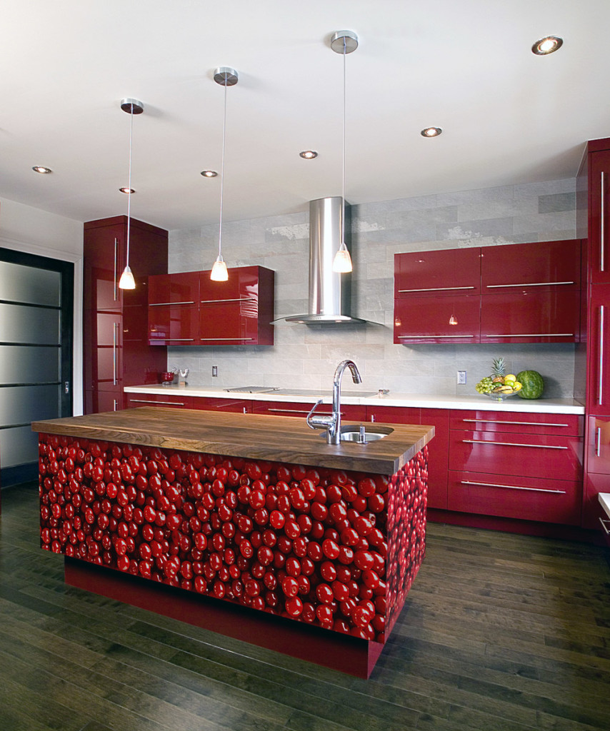 incroyable-rouge-cuisine-intérieur-contemporain-design-inspiration-idées-avec-chic-cuisine-comptoir-ont-rouges-cuisines