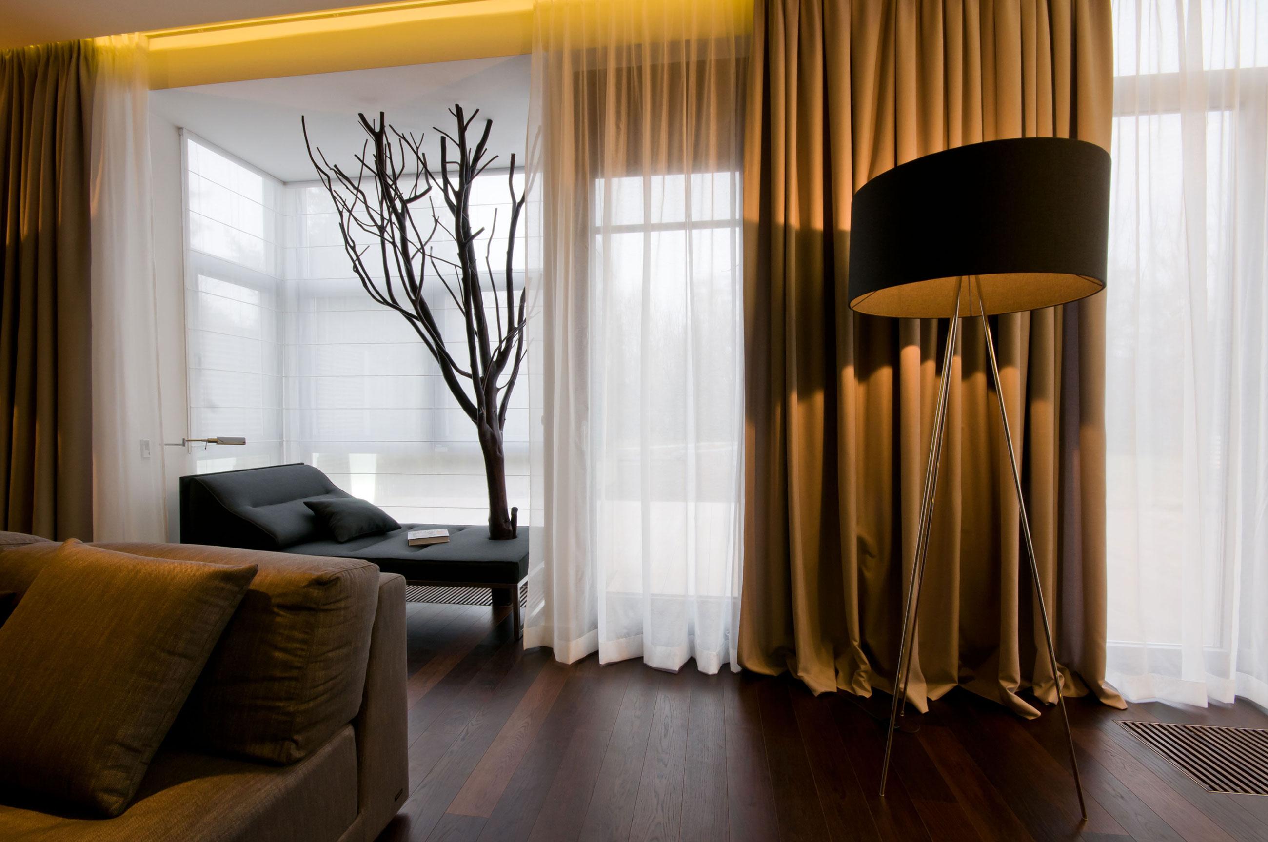 Rideaux marron