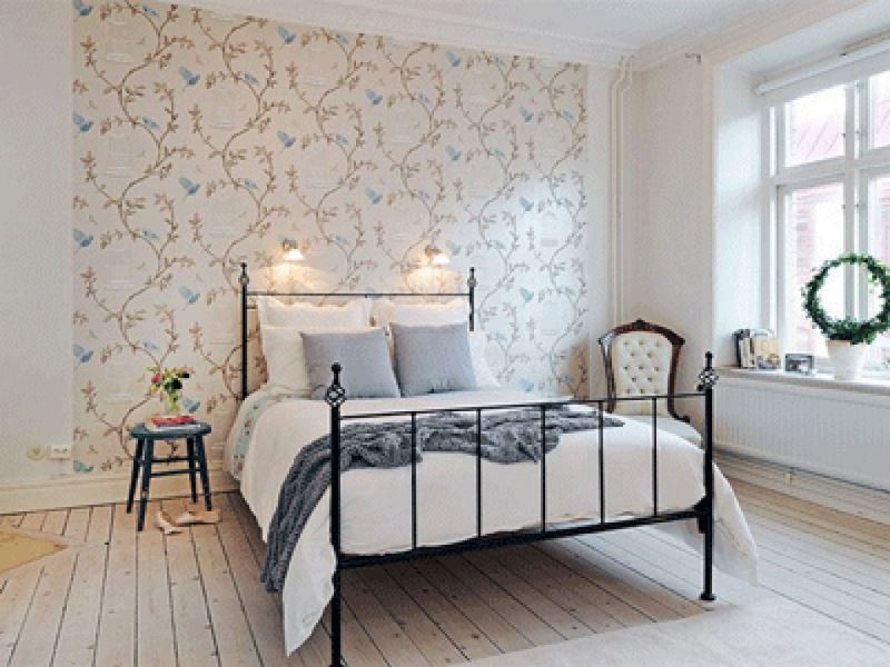 chambre-déco-idées-chambre-homme-papiers peints-dessins-oiseau-papier peint-dessins-pour-chambre-papier peint