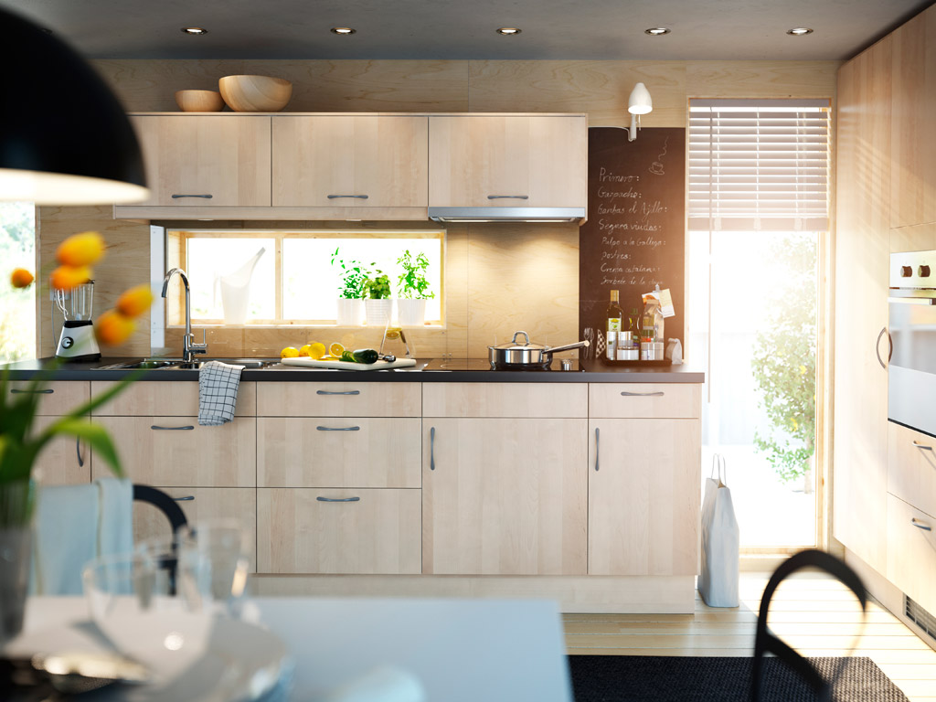 salon-cuisine-chambre-intérieur-pittoresque-contreplaqué-ikea-armoire-de-cuisine-avec-table-en-verre-aussi-doux-noir-plaque chauffante-beau-mobilier-décoration-idées-pour-vous inspirer-votre-vie- maison-ikea-maison