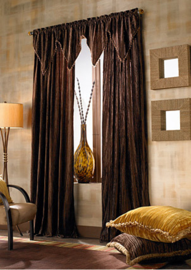Rideaux marron