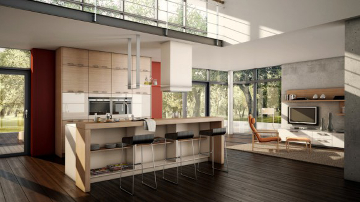 conceptions-de-cuisine-remarquables-avec-des-îles-et-des-bars-pisture-combinant-un-salon-minimaliste-une-décoration-intelligente-une-cuisine-ouverte-des-armoires-aussi-du-parquet-sombre-des-idées-d'espace
