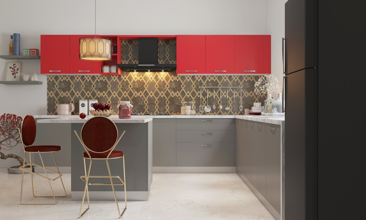 cuisine modulaire en forme de sia