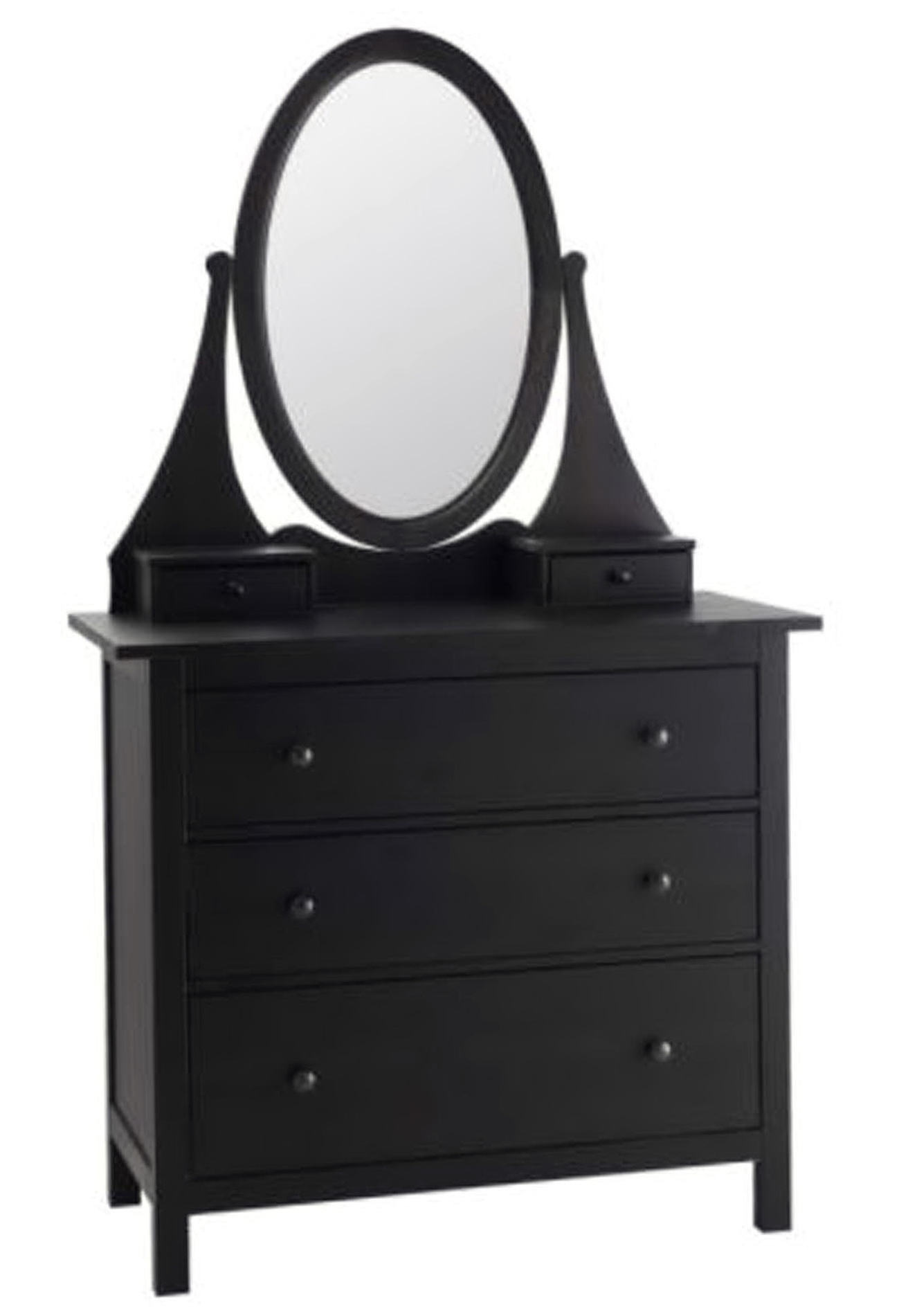 commode noire avec miroir ikea