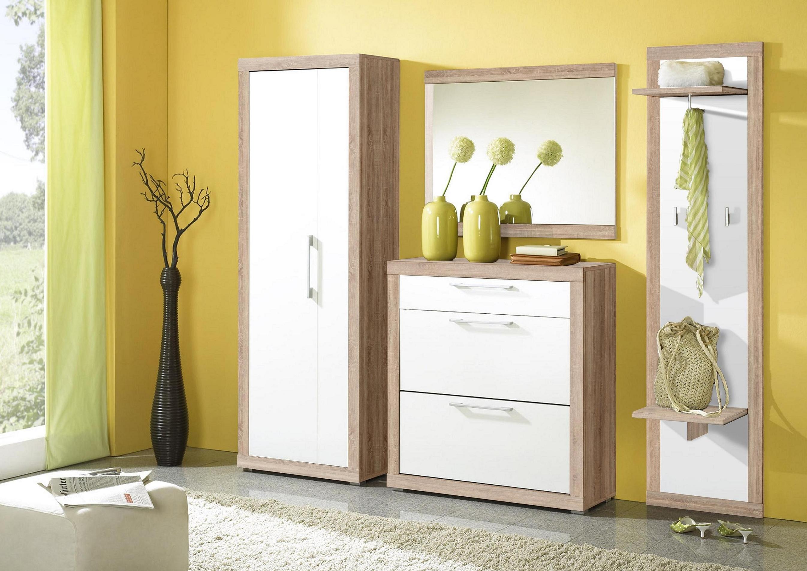 meuble-couloir-design-vintage-avec-armoire-en-bois-miroir-et-tiroir-blanc