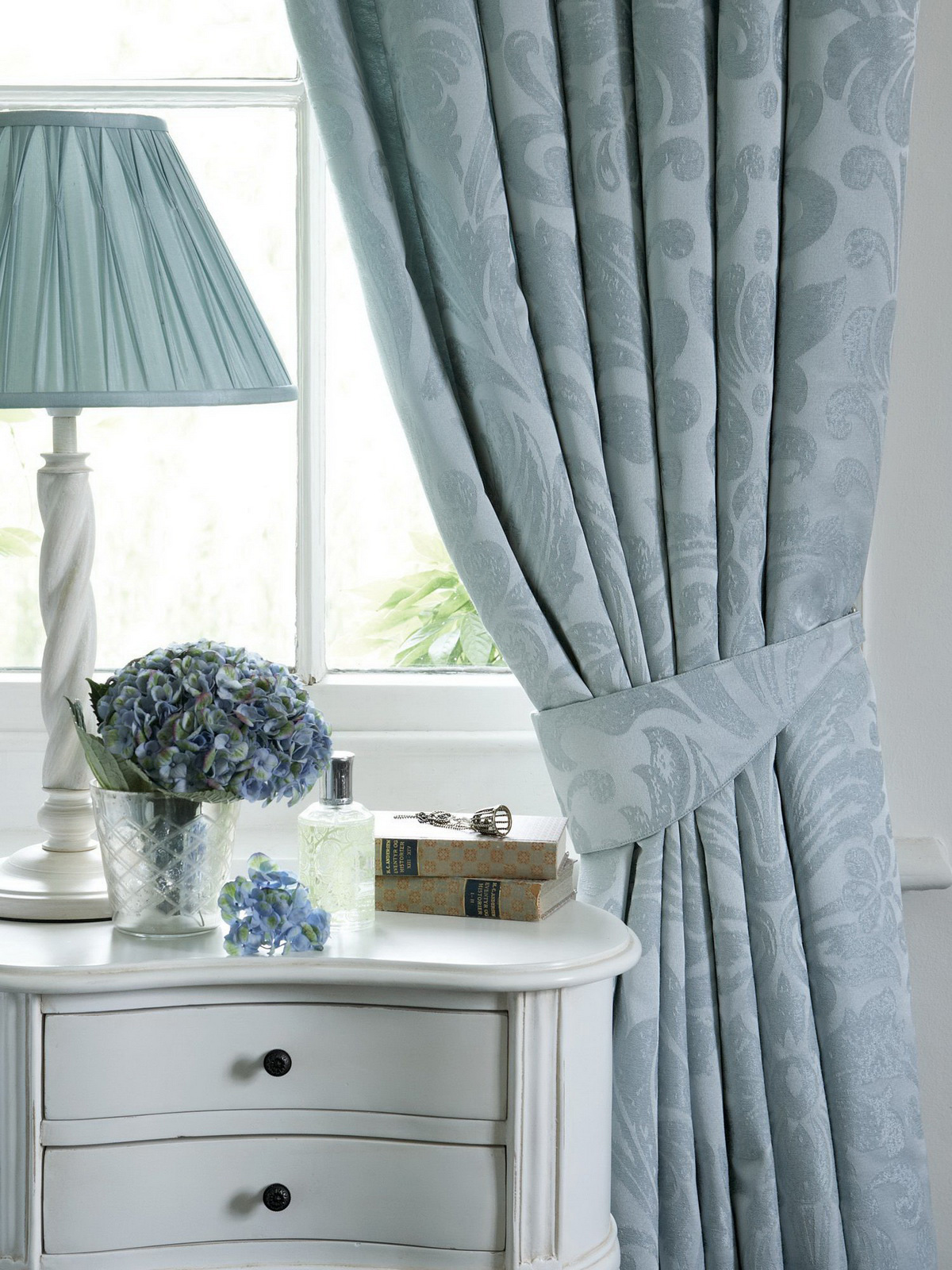 rideaux en tissu ondulé