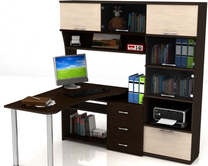 Bureau d'ordinateur d'angle
