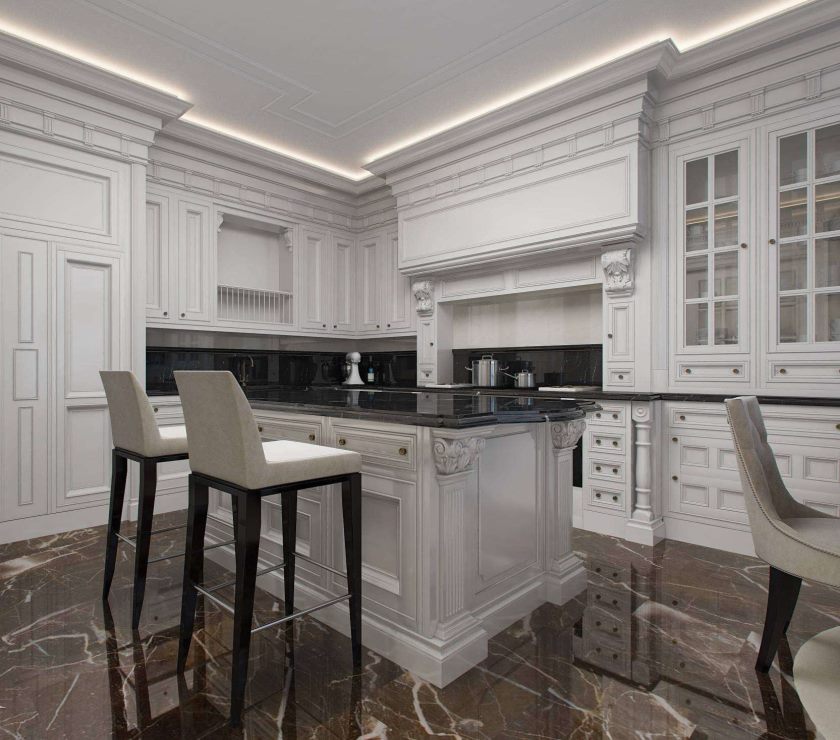 Chaises à l'intérieur de la cuisine Chaises à l'intérieur de la cuisine