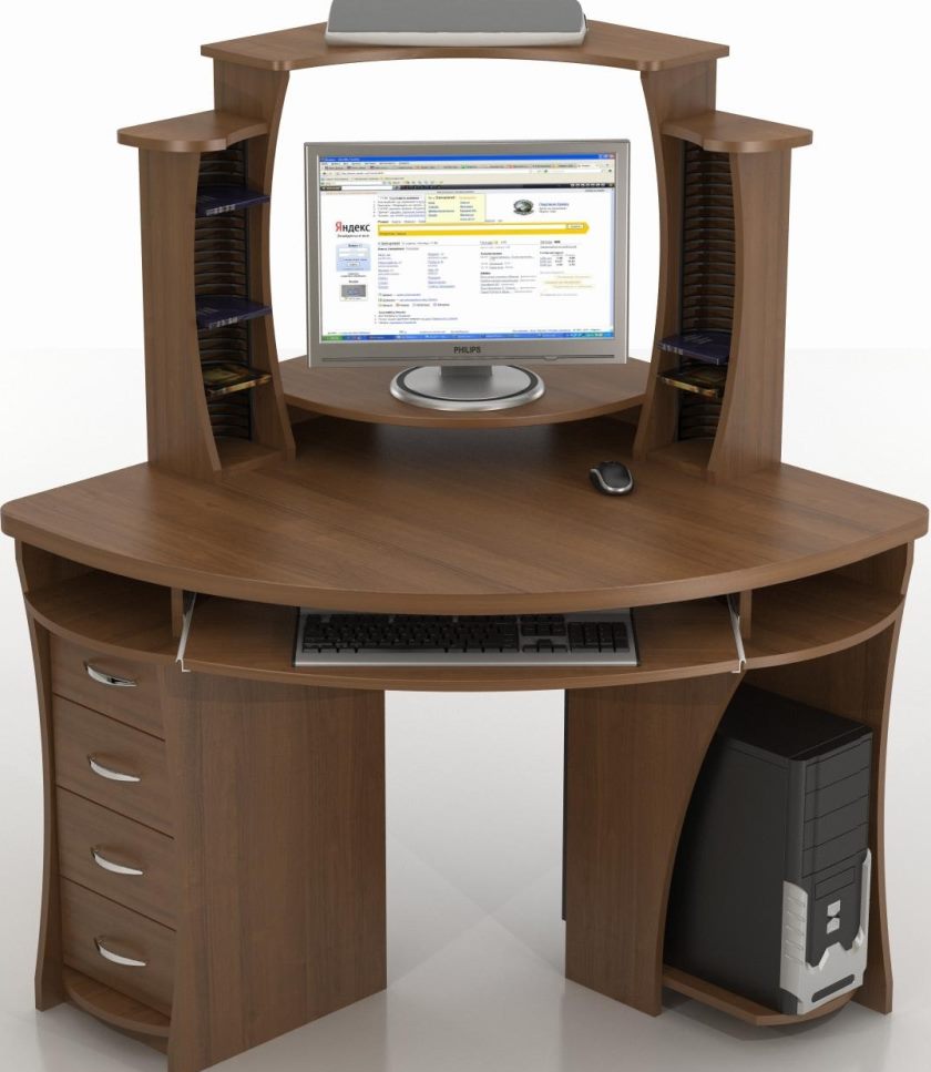 Bureau d'ordinateur d'angle