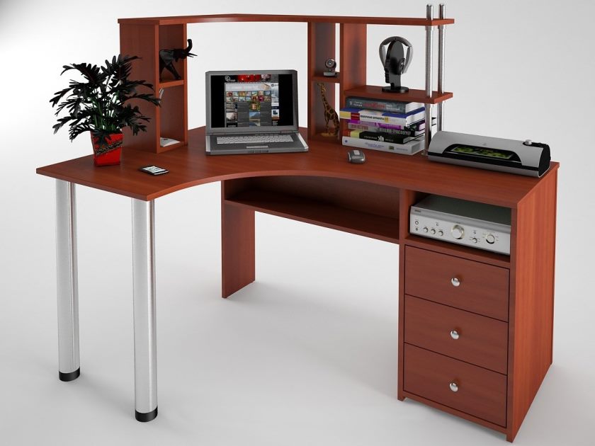 Bureau d'ordinateur d'angle