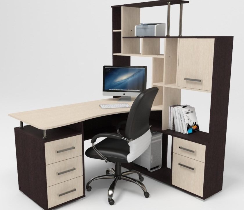 Bureau d'ordinateur d'angle