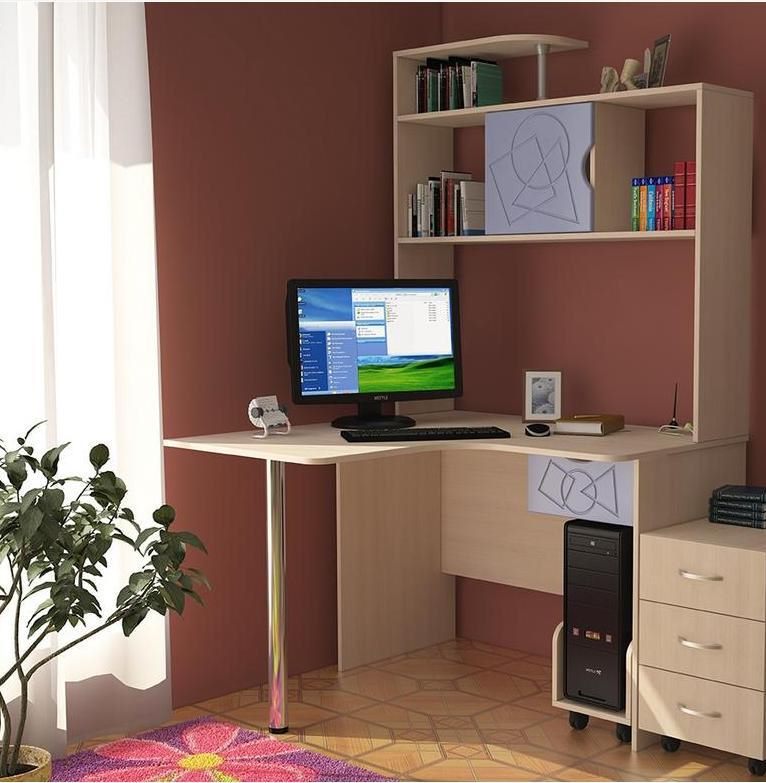 Bureau d'ordinateur d'angle