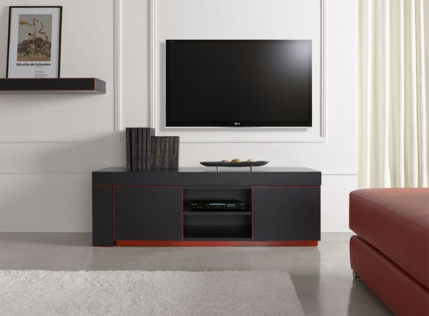 simple-élégant-moderne-buffet-dans-l'obscurité-accentuer-y compris-étagères-et-armoires-ouvertes-sans-poignée-équipe-avec-installation-murale-meuble-tv-idées-meuble-meuble-tv-moderne- meubles-interieur-divertir-vous