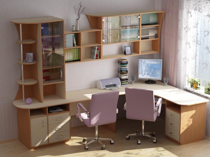 Bureau d'ordinateur d'angle