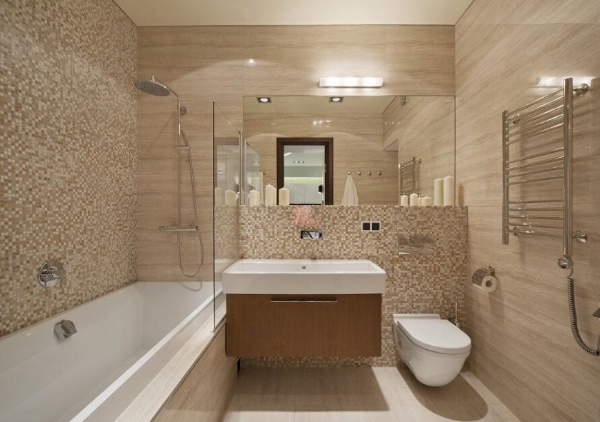 lumière dans une petite salle de bain
