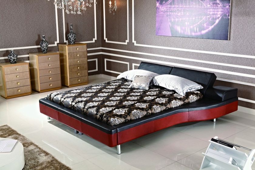 grand lit en cuir