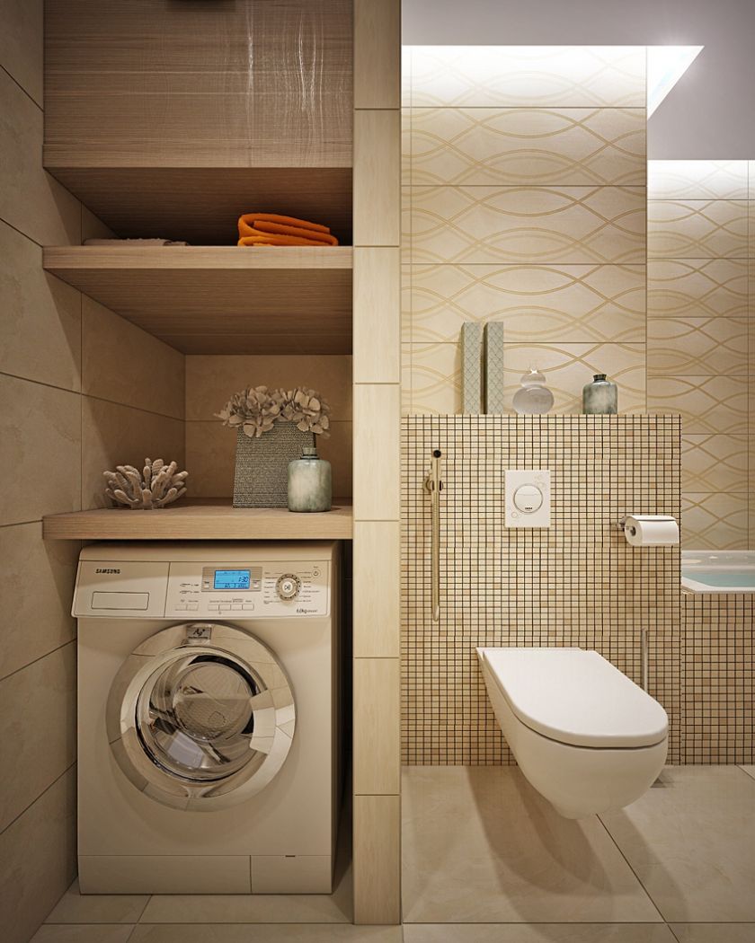 salle de bain élégante aux couleurs beiges