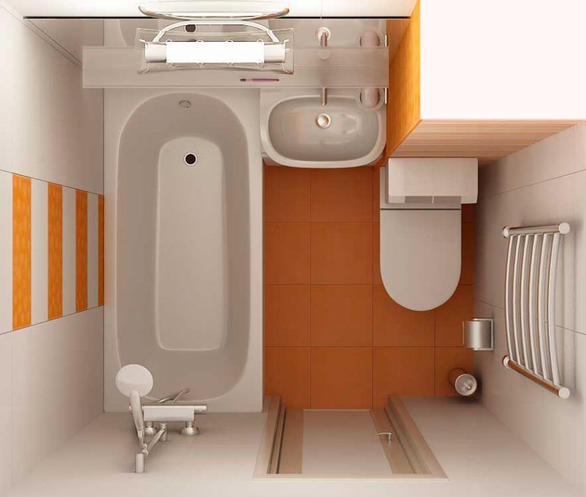 salle de bain avec baignoire