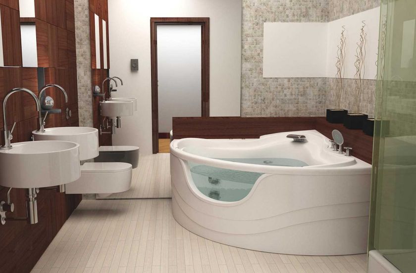 idée de réparation avec baignoire d'angle