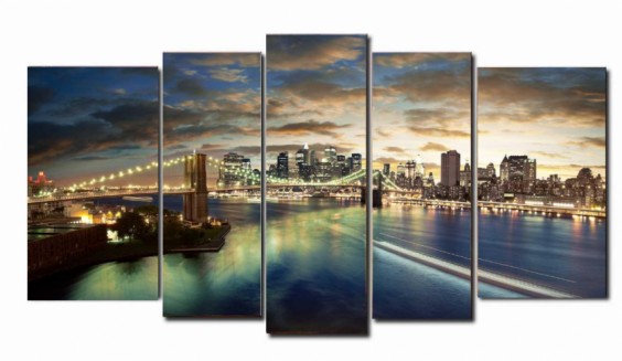 images modulaires de la ville de nuit