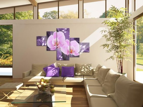 peintures de fleurs modulaires