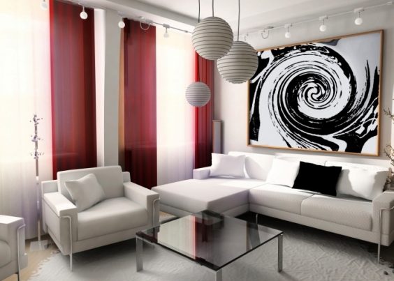 peinture de designer en noir et blanc